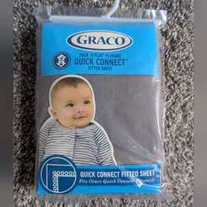 Graco Pack n Play Playard Quick Connect Fitted Sheet in Gray